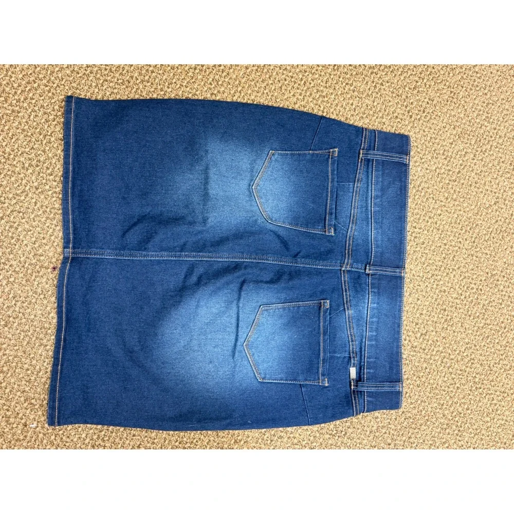 1822 Denim Women Blue Wash Classic Fit Denim Pencil Skirt Size‎ 16
